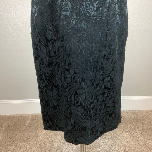 JS Collections Embroidered Lace Midi Sheath Cocktail Dress Black Size 18 - Picture 8 of 11